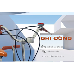 Xe đạp Tekko cho mẹ và bé C250 bánh 24 inch, có 7 tốc độ đạp cực nhẹ