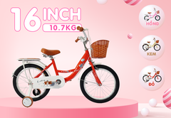 Xe đạp Tekko 3 bánh trẻ em Lotus Khung thép, 4 cỡ bánh phù hợp cho bé từ 2 đến 9 tuổi