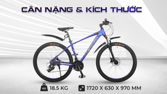 Xe đạp thể thao Tekko S200 27.5 inch Khung Nhôm cao cấp - Phù hợp với người cao từ 1m58 trở lên