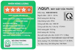 Máy giặt Aqua Inverter 10 kg AQD- DD1001G PS