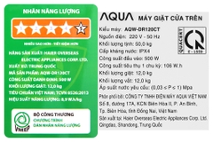 Máy giặt Aqua Inverter 12 Kg AQW-DR120CT S