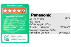 Máy giặt Panasonic Inverter 10.5 Kg NA-V105FC1LV