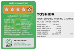 Máy giặt Toshiba Inverter 10.5 Kg TW-BK115G4V (MG)