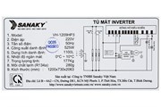 Tủ mát Sanaky Inverter 1100 lít TM.VH1209HP3