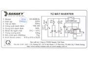 Tủ mát Sanaky Inverter 340 lít TM.VH408K3L 