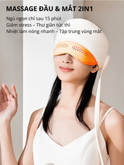 Máy Massage Đầu RULAX Thông Minh Túi Khí 6 Điểm Kết Hợp Nhiệt Nóng, Xoa Bóp Thái Dương - BH 12 Tháng