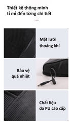 Gối Massage Hồng Ngoại RULAX 20 Bi Cao Cấp RL04 Kết Hợp Thảo Dược, Có Túi Khí Co Bóp, Điều Khiển Tay Độc Lập