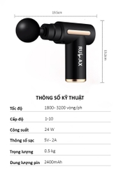 Máy Massage Cầm Tay Cao Cấp 10 Cấp Độ RULAX RL17, Sạc Pin Cầm Tay Mini ,Giảm Đau Mỏi Cơ