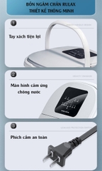 Bồn Ngâm Chân Massage Có Thể Gấp Gon Tiện Lợi, Giảm Đau Chân Cân Bằng Nhiệt. Bảo Hành 12