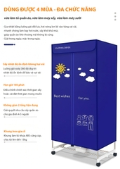 Tủ sấy quần áo loại 2 tầng màu xanh cao cấp (Bảo hành 12 tháng)