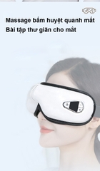 Máy Massage mắt thông minh RULAX phiên bản mới nhất 2021 trị mỏi mắt, thâm quầng (tích hợp Bluetooth)