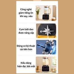 Máy Làm Sữa Hạt RULAX, Máy Xay Nấu Đa Năng Thể Tích 1.5 Lít, Công Suất 1000W