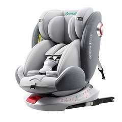 Ghế Ngồi Ô Tô Cho Bé Tiêu Chuẩn ISOFIX Và LATCH Xoay 360° Thông Minh Với 3 Lớp Đệm Bảo Vệ An Toàn, Tiện Lợi, Tối Ưu