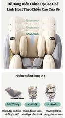 Ghế Ngồi Ô Tô Cho Bé Tiêu Chuẩn ISOFIX Và LATCH Xoay 360° Thông Minh Với 3 Lớp Đệm Bảo Vệ An Toàn, Tiện Lợi, Tối Ưu