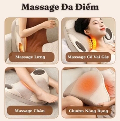 Gối Massage Hồng Ngoại Phiên Bản Sạc Pin Cao Cấp RL18 PLUS Mát Xa Đa Năng Giúp Giảm Đau Mỏi Hiệu Quả