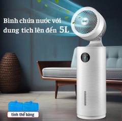 Quạt Điều Hòa RULAX Làm Mát Không Khí, Lưu Thông Không Khí Tạo Ion Âm Xoay Đa Góc Độ
