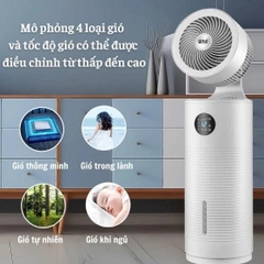 Quạt Điều Hòa RULAX Làm Mát Không Khí, Lưu Thông Không Khí Tạo Ion Âm Xoay Đa Góc Độ