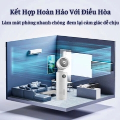Quạt Điều Hòa RULAX Làm Mát Không Khí, Lưu Thông Không Khí Tạo Ion Âm Xoay Đa Góc Độ
