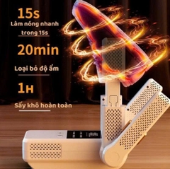 Máy Sấy Giày Thông Minh RULAX, Sấy Được 2 Đôi Cùng Một Lúc, Khử Khuẩn UV Và Ion Âm, Bảo Hành 12 Tháng