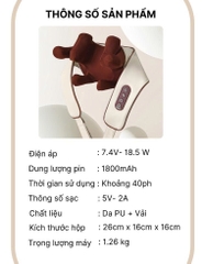 Máy Massage Cổ Vai Gáy Rulax RL20, Xoa Bóp 8D, Mô Phỏng Kỹ Thuật Massage Số 8, Cải Thiện Sức Khỏe