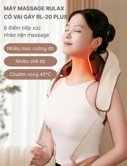 Máy Massage Cổ Vai Gáy Rulax RL20, Xoa Bóp 8D, Mô Phỏng Kỹ Thuật Massage Số 8, Cải Thiện Sức Khỏe