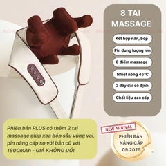 Máy Massage Cổ Vai Gáy Rulax RL20, Xoa Bóp 8D, Mô Phỏng Kỹ Thuật Massage Số 8, Cải Thiện Sức Khỏe