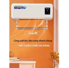 Máy Sưởi Gốm Ceramic Treo Tường Dùng Cho Nhà Tắm, Phòng Ngủ, Không Gây Khô Da - BH 24 Tháng