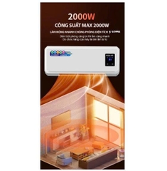Máy Sưởi Gốm Ceramic Treo Tường Dùng Cho Nhà Tắm, Phòng Ngủ, Không Gây Khô Da - BH 24 Tháng