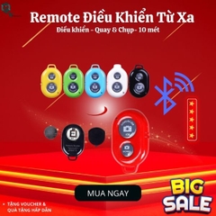 Remote Bluetooth Chụp Ảnh Từ Xa Nhỏ Gọn Tiện Lợi - Khoảng Cách Chụp 10M Hỗ Trợ Chụp Hình Quay Video Cho Tripod, Giá Đỡ Điện Thoại