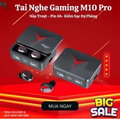 Tai Nghe Bluetooth M90 Pro TWS Bản Cao Cấp, Tích Hợp Micro Âm Thanh Nổi HIFI Với Thanh Trượt Hiển Thị Màn Hình Led Pin 4