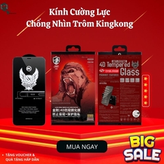 Kính Cường Lực Kingkong Full Màn Cho IP Loại 1 Full Màn Cho 6/7 8/XS Max/11 12 13 Pro Max/14/14Promax Không Bị Kẻ Sọc