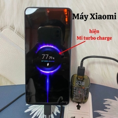 Bộ Sạc Nhanh 33W PD 2 Cổng Gấp Gọn  + Quick Charge 3.0 Dùng cho Samsung + Báo Mi Charge Turbo Cho Dòng Xiaomi