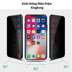 Kính Cường Lực Kingkong Full Màn Cho IP Loại 1 Full Màn Cho 6/7 8/XS Max/11 12 13 Pro Max/14/14Promax Không Bị Kẻ Sọc