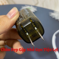 Bộ Sạc Nhanh 33W PD 2 Cổng Gấp Gọn  + Quick Charge 3.0 Dùng cho Samsung + Báo Mi Charge Turbo Cho Dòng Xiaomi