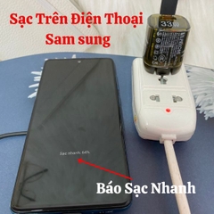 Bộ Sạc Nhanh 33W PD 2 Cổng Gấp Gọn  + Quick Charge 3.0 Dùng cho Samsung + Báo Mi Charge Turbo Cho Dòng Xiaomi