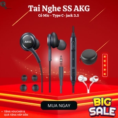 Tai Nghe Nhét Tai Samsung AKG Có Dây Có Mic Đàm Thoại Âm Thanh Chất Lượng - Tai Nghe Jack Tròn 3.5mm và Type C