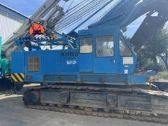 Xe cẩu bánh xích 50 tấn Hitachi KH180-3 (1996) gắn đầu khoan và kelly