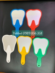 Gương soi hình răng, mặt kính tráng gương