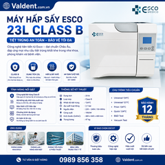 Nồi hấp sấy tiệt trùng Esco 23L Class B + Tặng máy chưng nước cất [ TBYT Loại C+Gồm VAT]