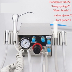 Combo 9: Máy nha khoa mini có 2 dây tay khoan , đầu hút nước bọt +Máy nén khí+Tay khoan nhanh+Tay khoan chậm