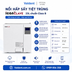Nồi hấp sấy tiệt trùng IcanClave 23L Class B + Tặng máy chưng nước cất [TBYT Loại C-Gồm VAT]