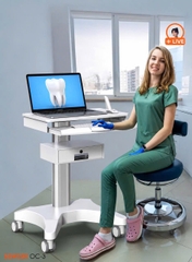 Xe đẩy để máy laptop và máy scan