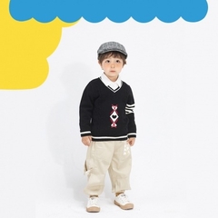 Áo len cổ tim Cool Baby 4174 đen