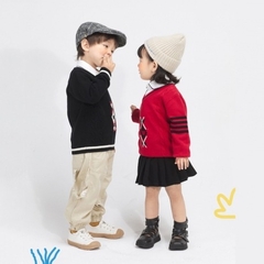 Áo len cổ tim Cool Baby 4174 đen