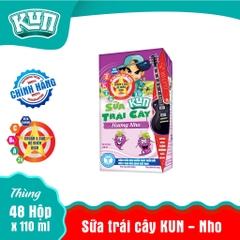 Sữa Trái Cây Kun Hương Nho (lốc 4 hộp 110ml)