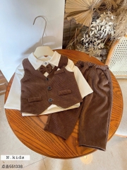 Bộ công tử bé trai nhung size 1-5year