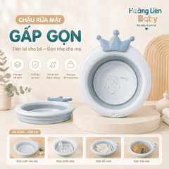 Chậu Rửa Mặt Gấp Gọn Cho Bé Đa Năng – Tiện Lợi, Dễ Vệ Sinh, Tiết Kiệm Không Gian