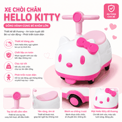 Xe lắc tay hình mèo cho bé thiết kế dễ thương, di chuyển linh hoạt
