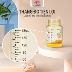 Bình Sữa Cho Bé Kichilachi 240ml Cổ Rộng, Cảm Biến Nhiệt Độ,chất Liệu Ppsu Có Quai Cầm ,núm Ty Siêu Mềm Cho Bé