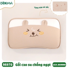 Gối cao su non chống ngạt tặng kèm vỏ Dokma mã DS672